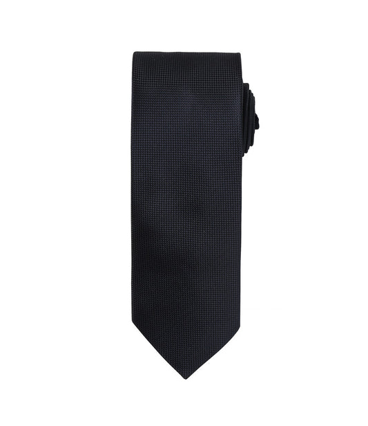 Micro Waffle Tie with embroidered silks logo