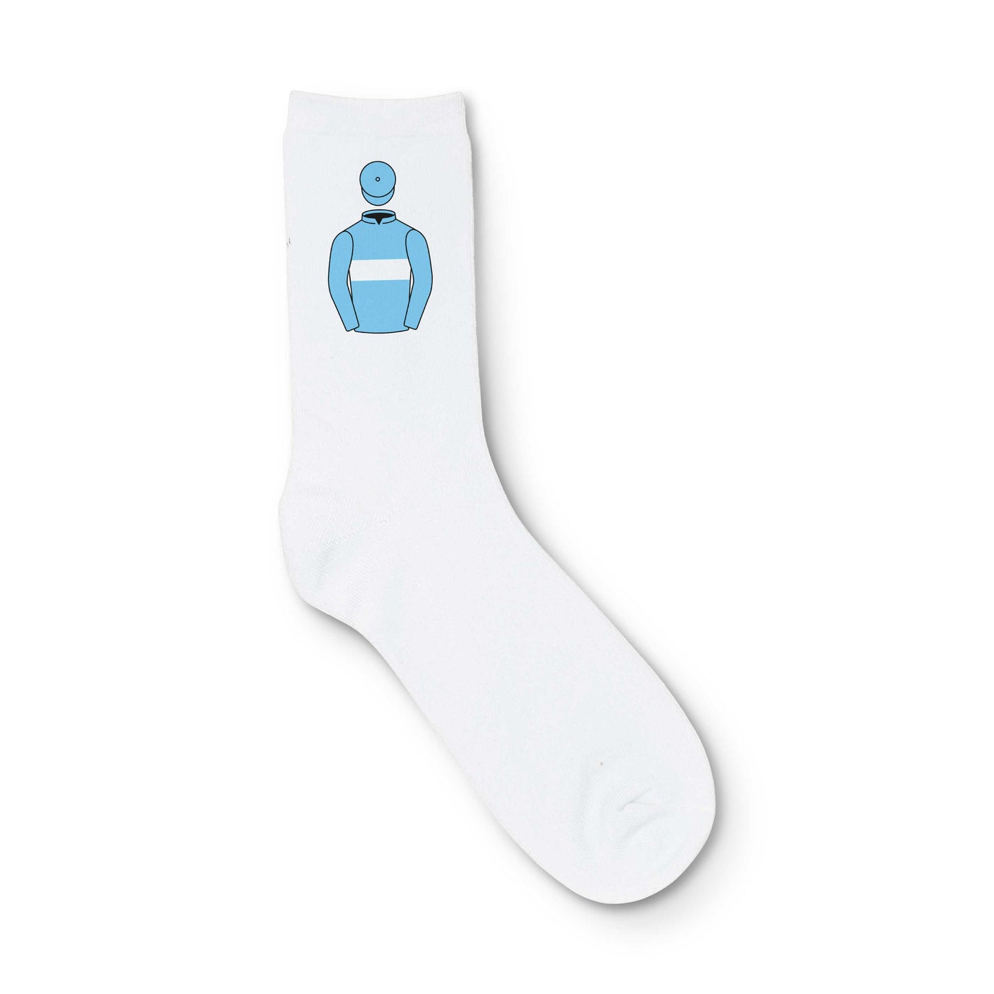 Light Blues Racing Printed Sock