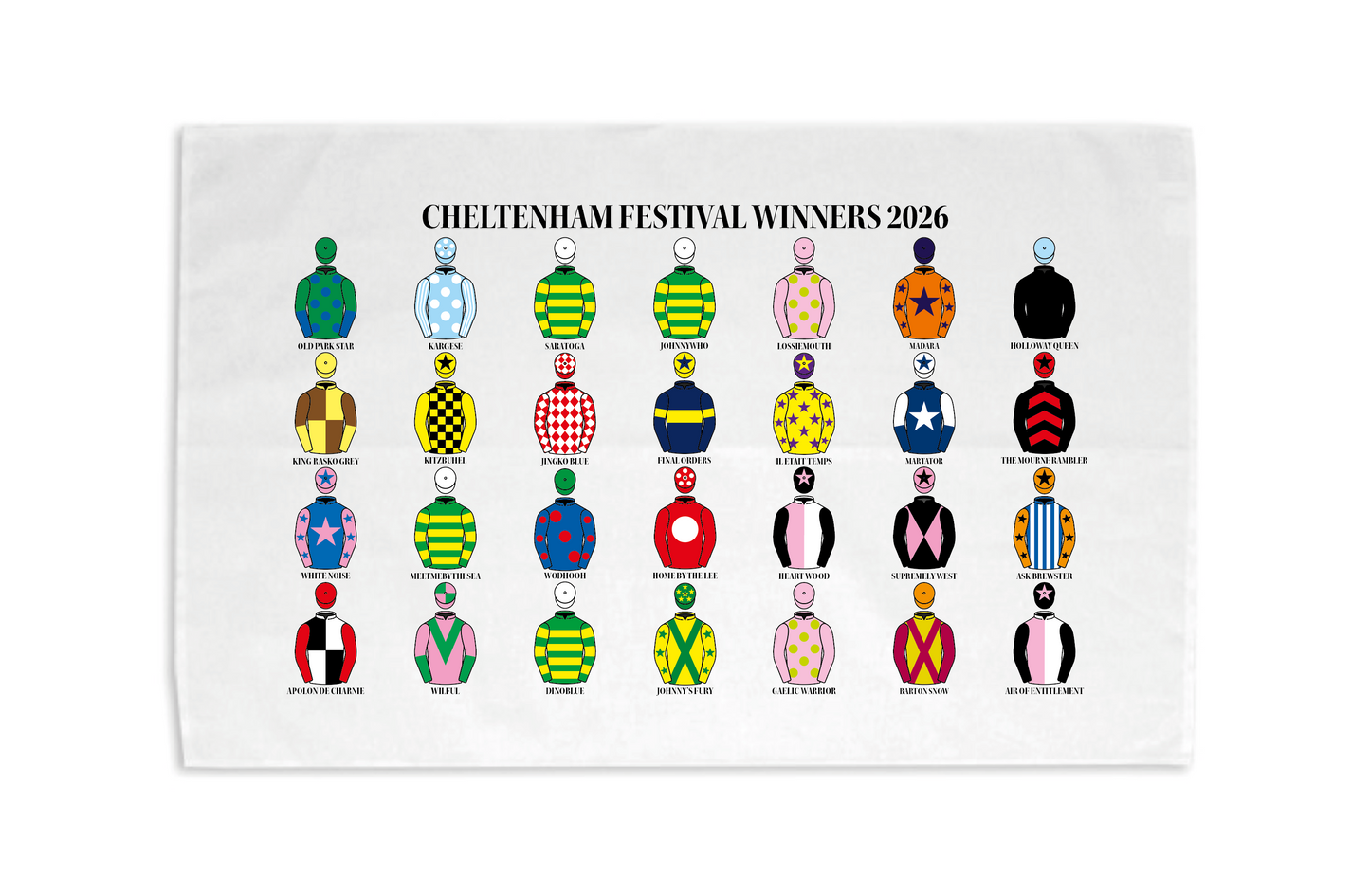 Cheltenham Festival Winners 2026 Tea Towel