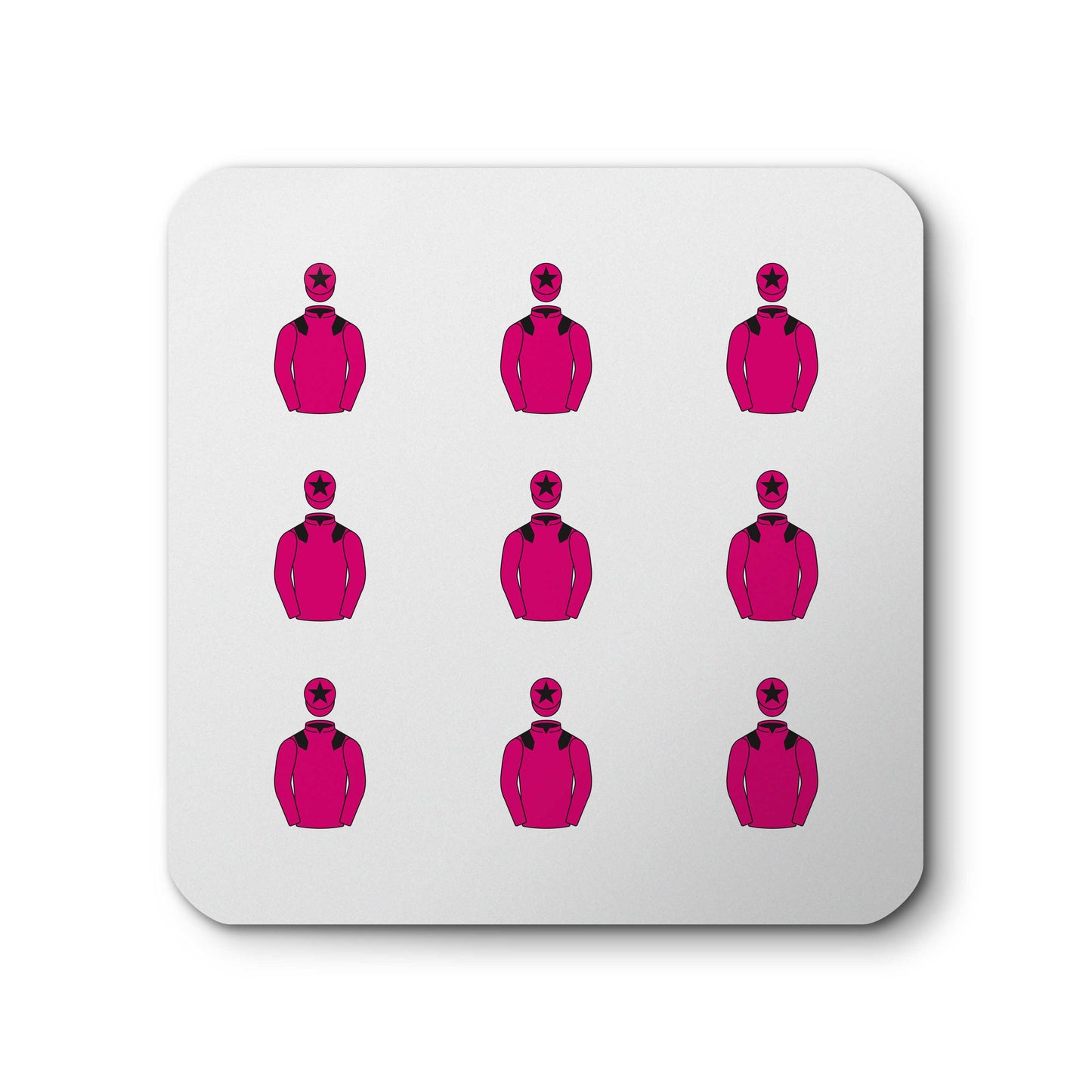 S Piper, T Hirschfield, D Fish and J Collins Horse Racing Ceramic Coaster with Cork Base - Hacked Up Horse Racing Gifts
