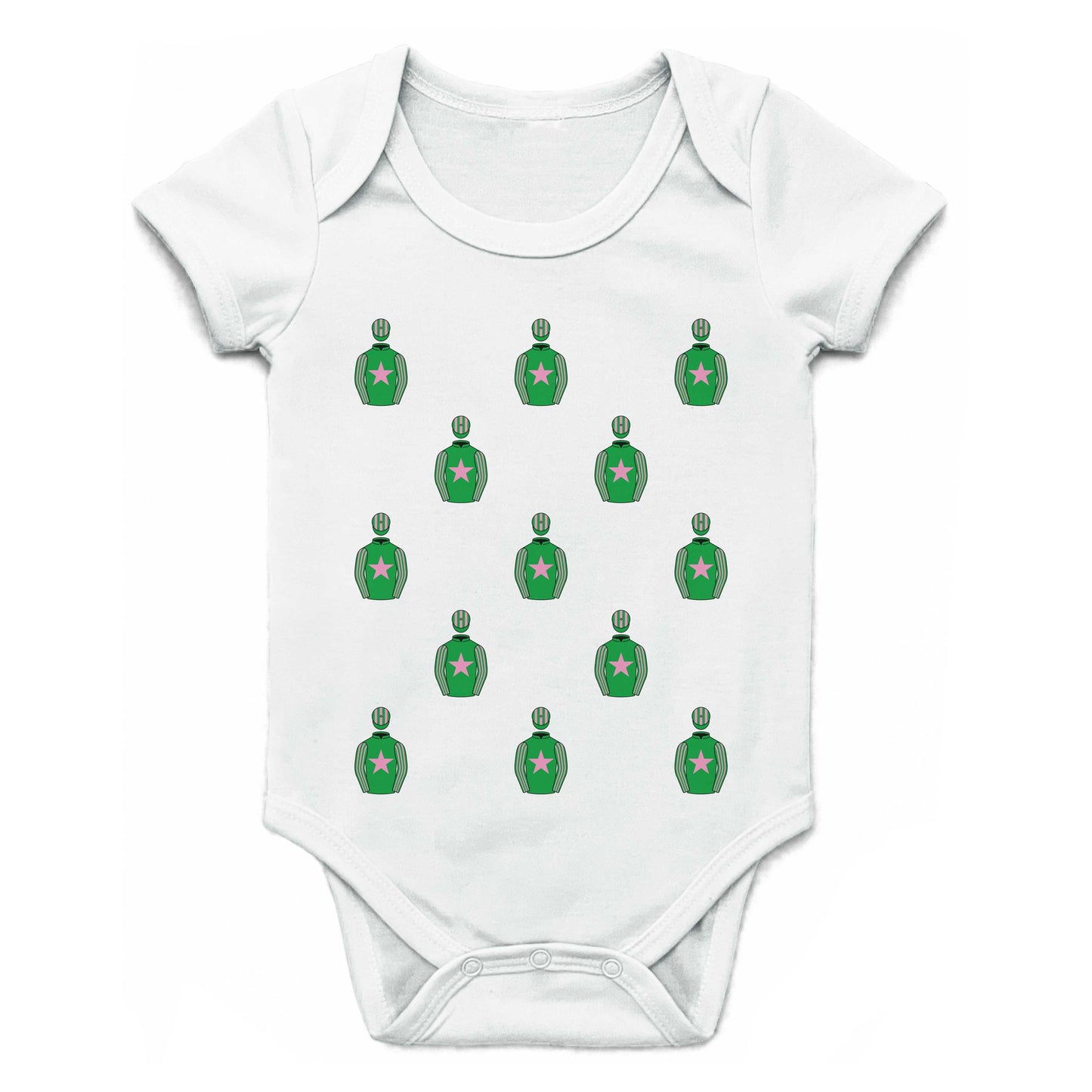 Gary and Linnet Woodward Multiple Silks Baby Grow - Baby Grow - Hacked Up