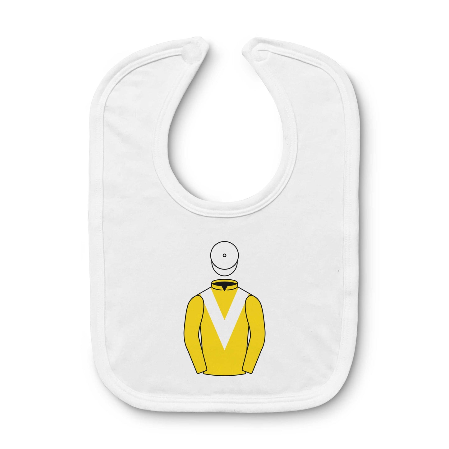 Old Gold Racing Baby Bib - Baby Bib - Hacked Up