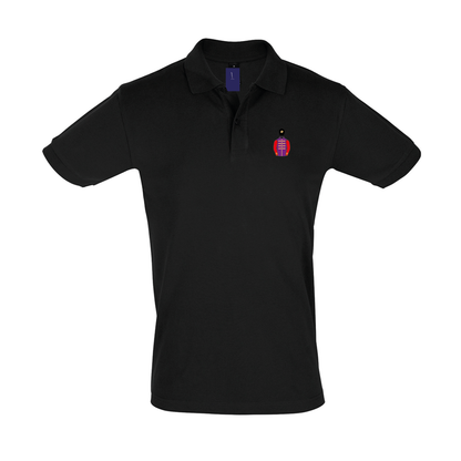 Mens The Queen Embroidered Polo Shirt - Clothing - Hacked Up
