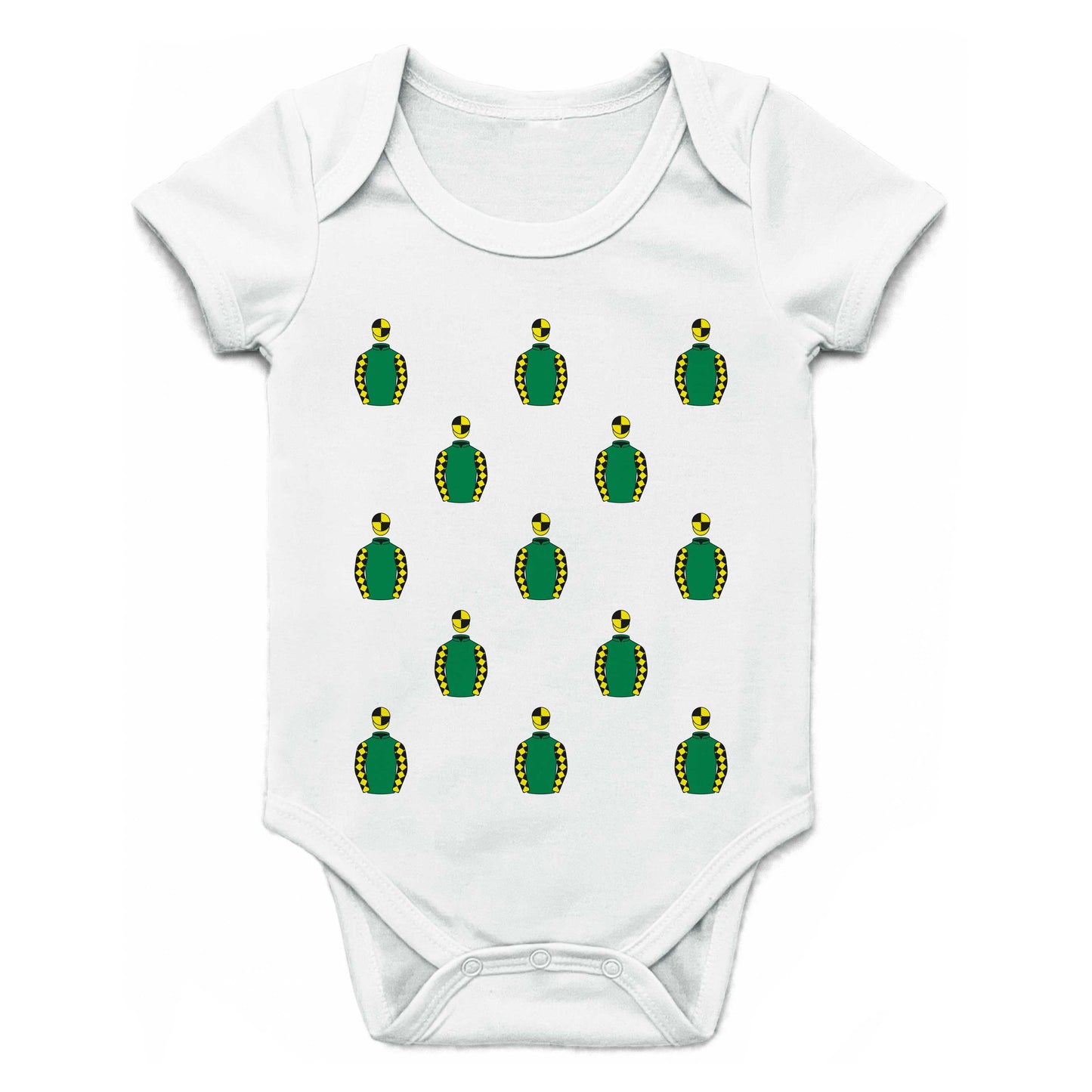 Racing For Fun Multiple Silks Baby Grow - Baby Grow - Hacked Up