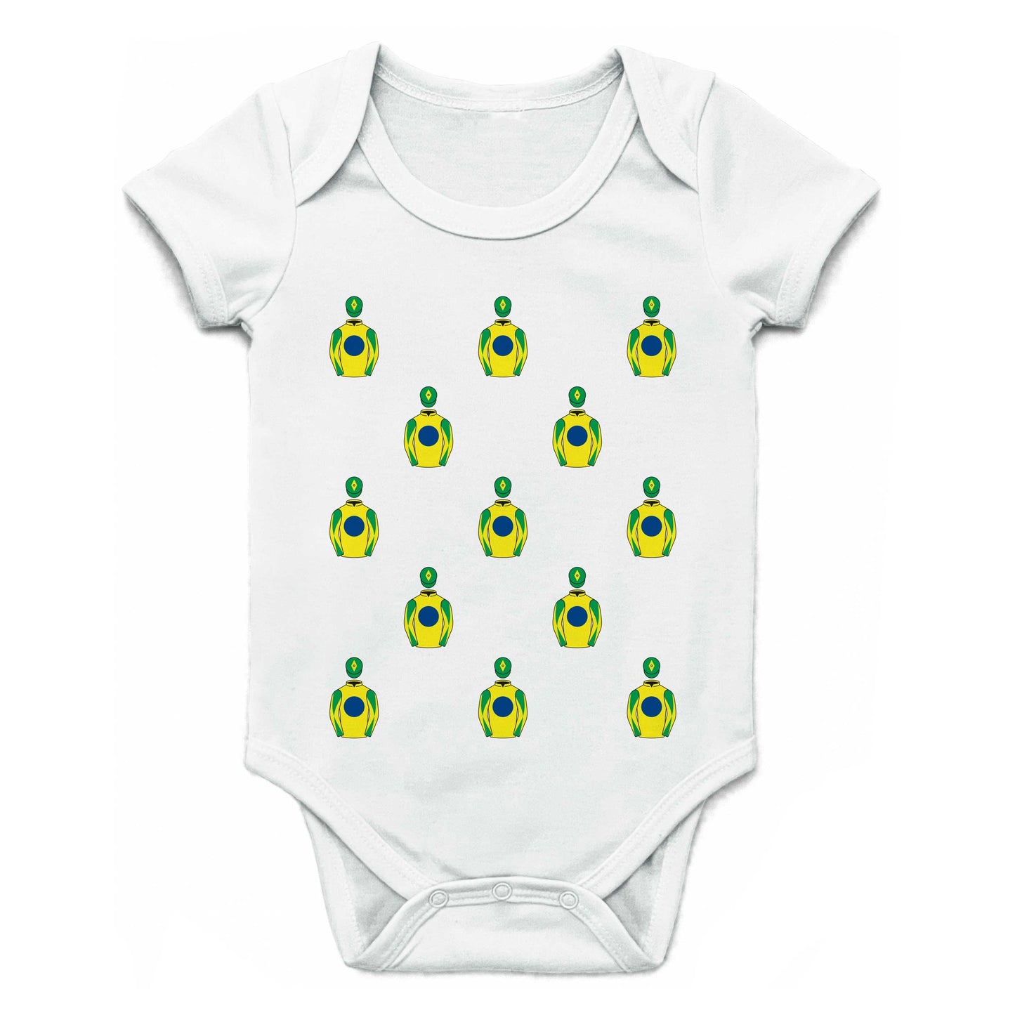 Rio Gold Racing Club Multiple Silks Baby Grow - Baby Grow - Hacked Up