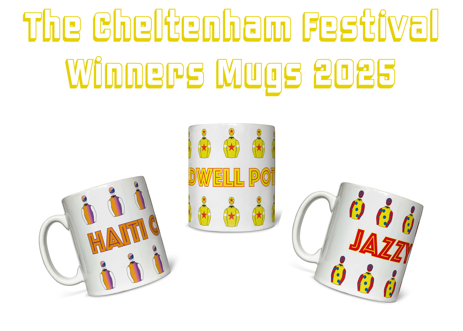 The Cheltenham Festival 2025 winners mugs