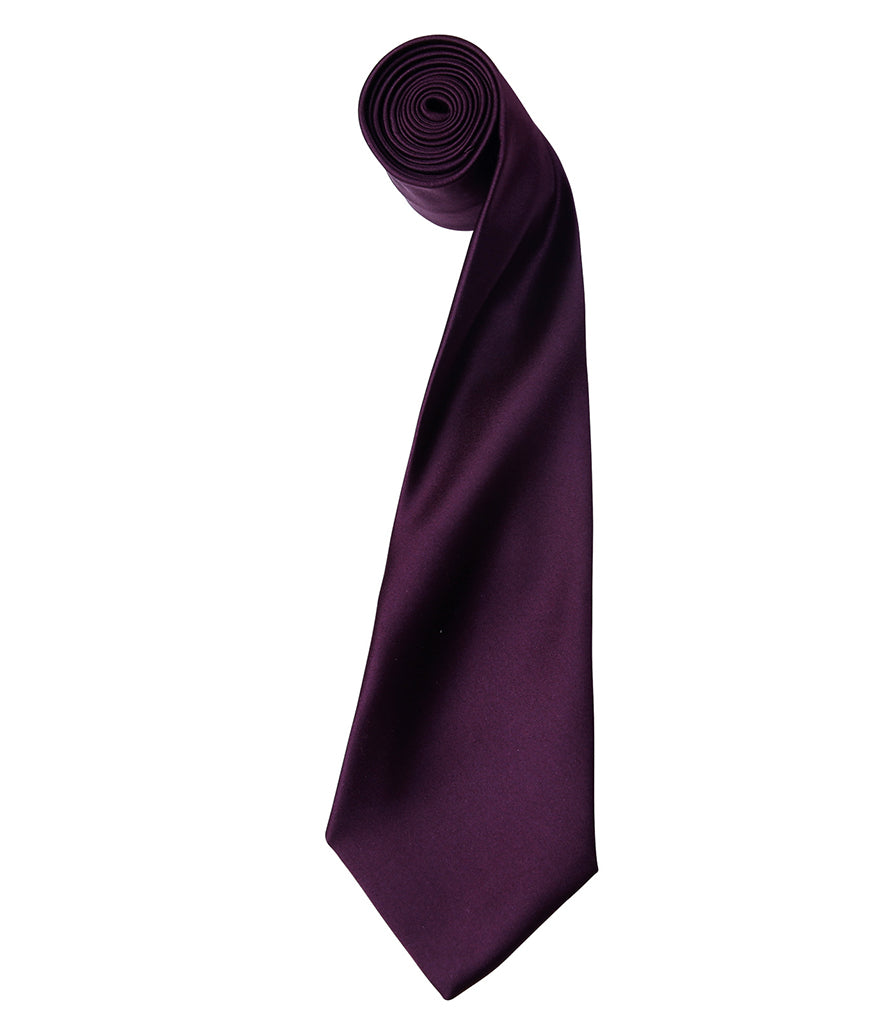 Satin Tie with embroidered silks logo