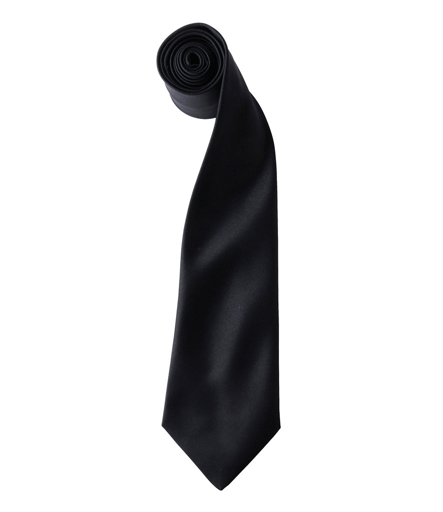 Satin Tie with embroidered silks logo