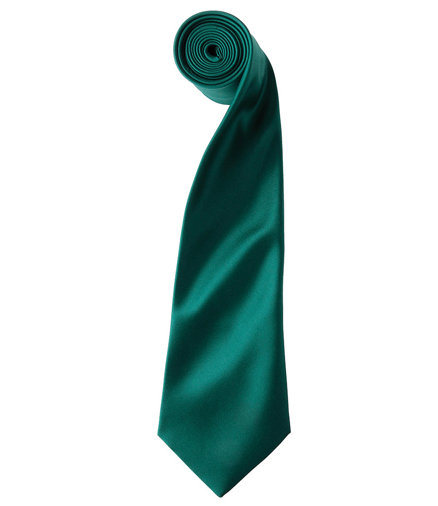 Satin Tie with embroidered silks logo