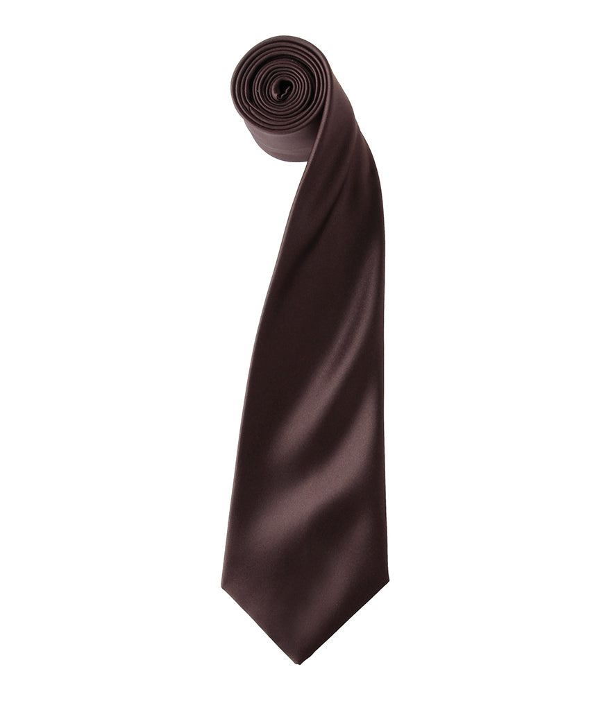 Satin Tie with embroidered silks logo