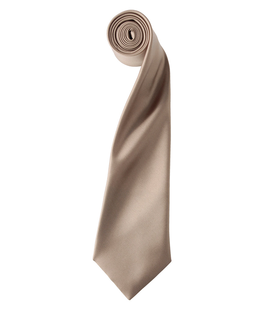 Satin Tie with embroidered silks logo