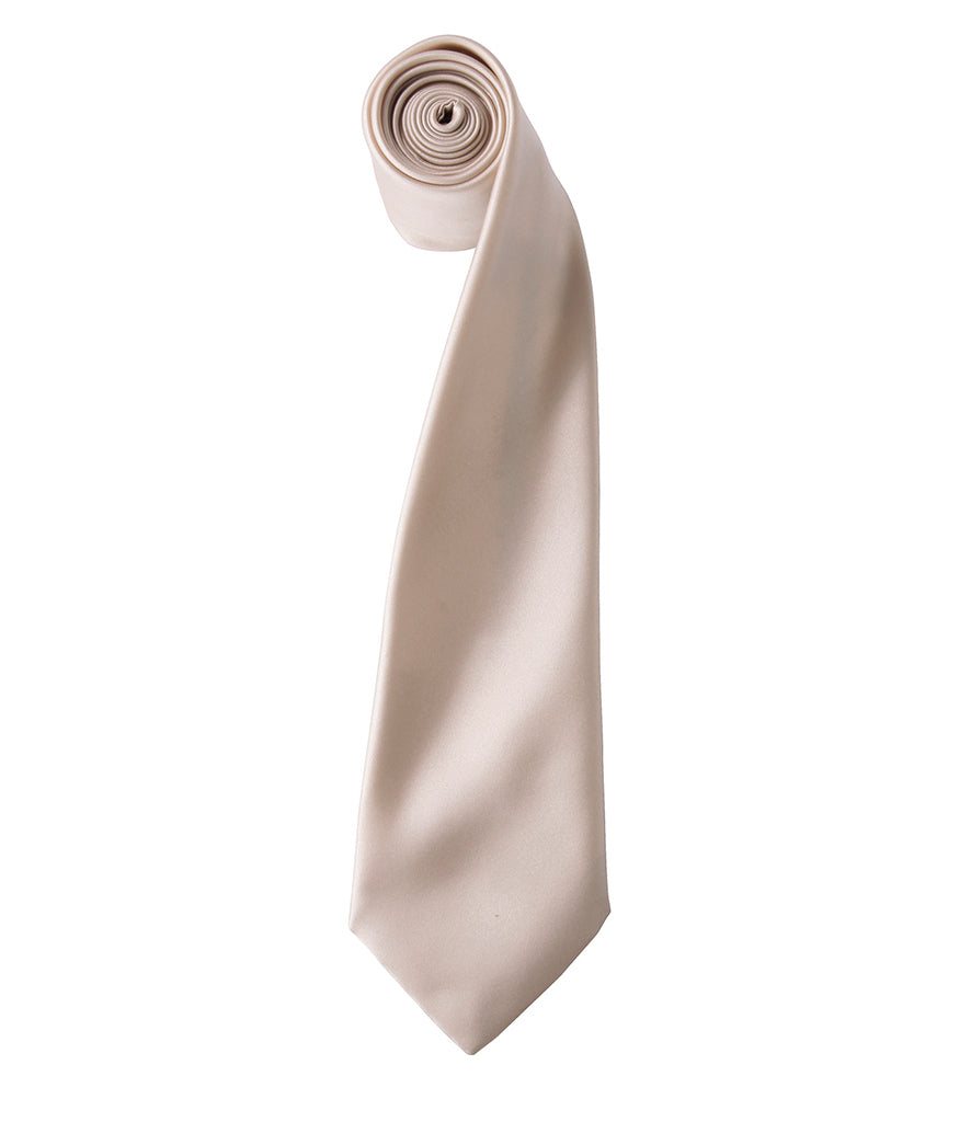 Satin Tie with embroidered silks logo