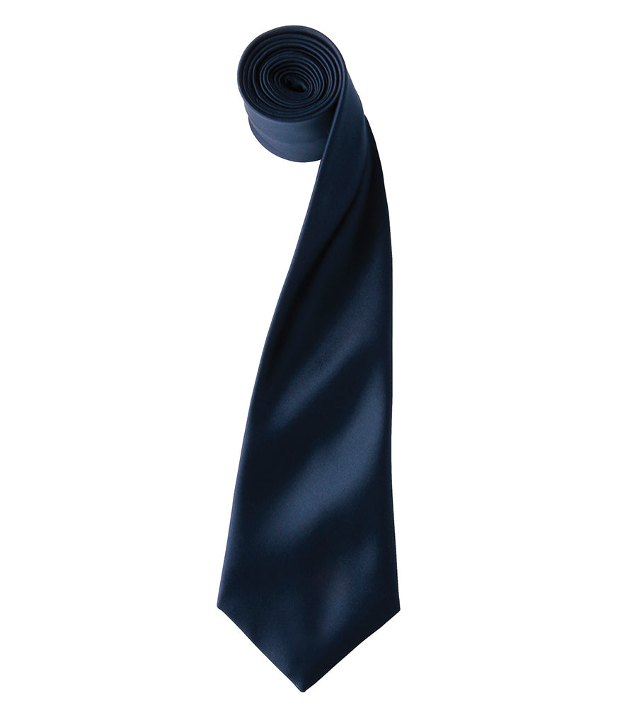 Satin Tie with embroidered silks logo