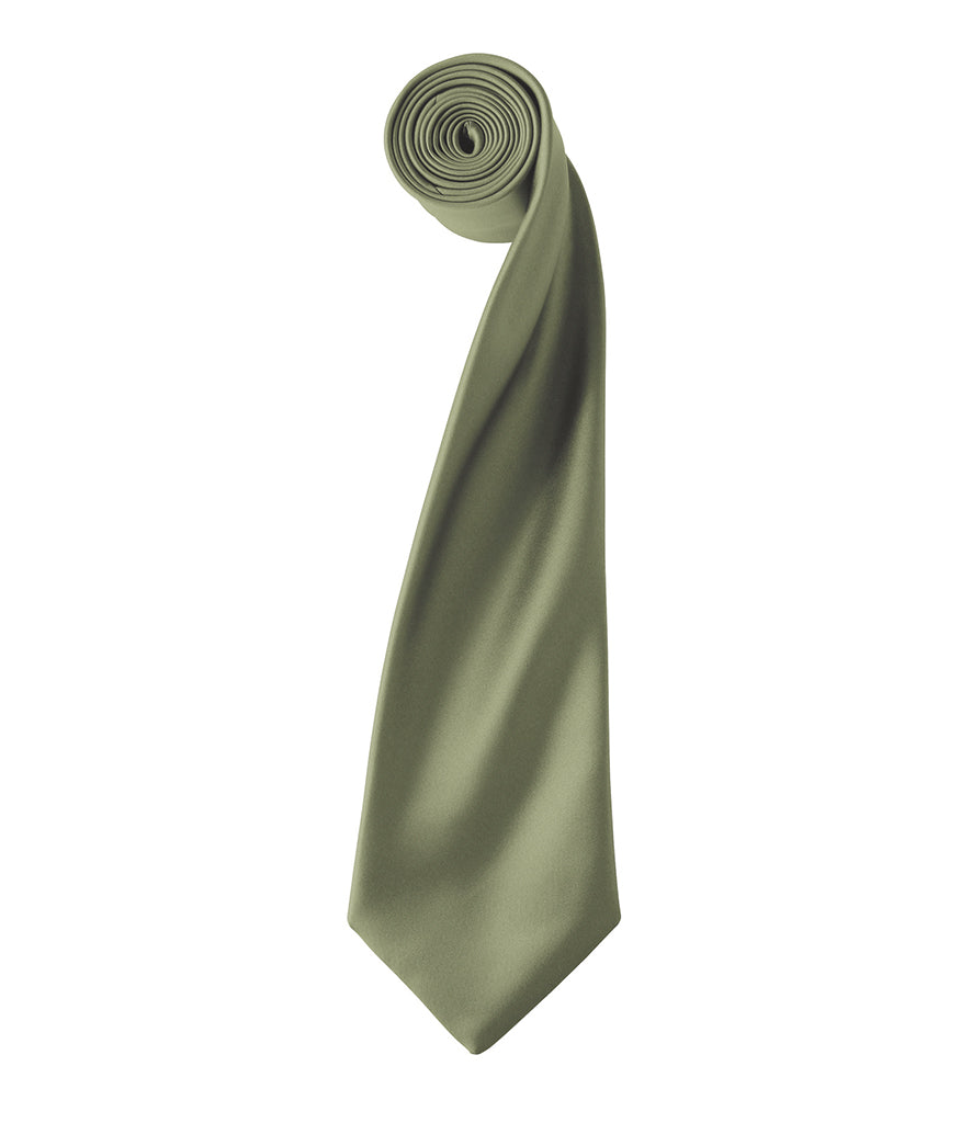 Satin Tie with embroidered silks logo