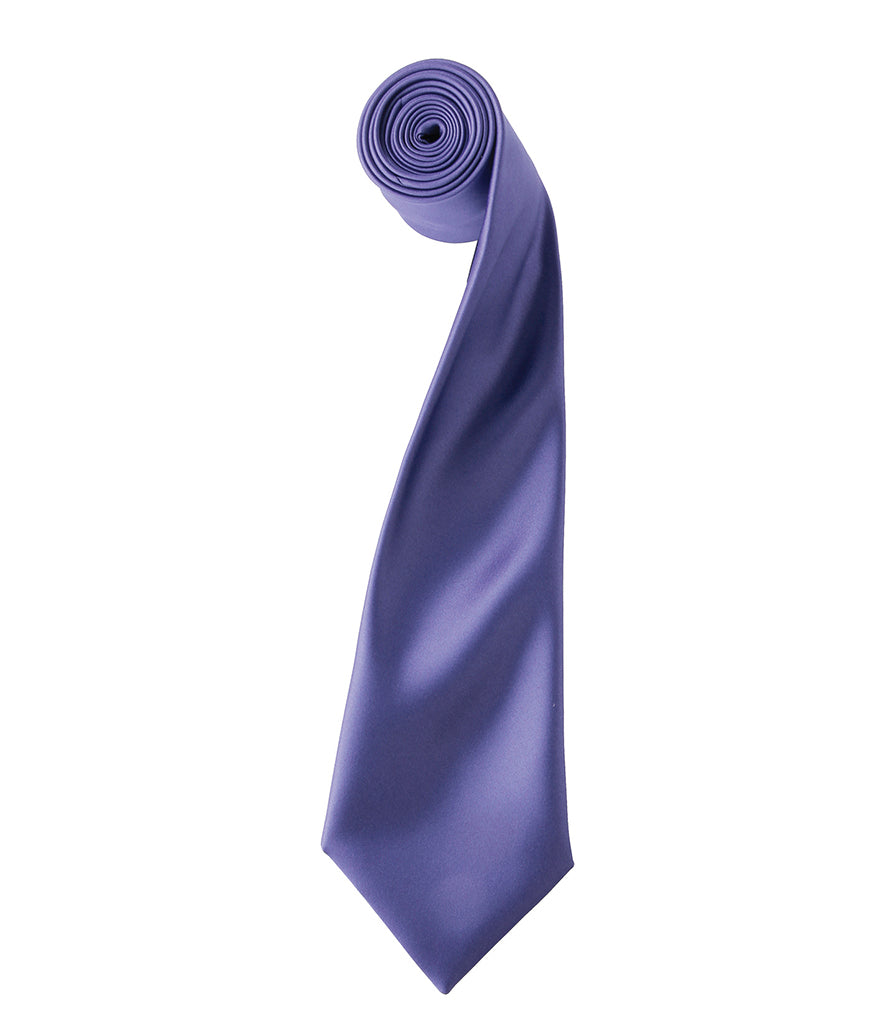 Satin Tie with embroidered silks logo