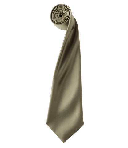 Satin Tie with embroidered silks logo
