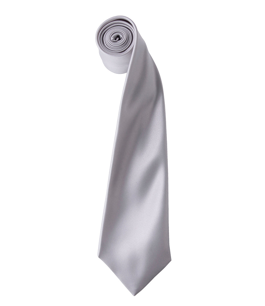 Satin Tie with embroidered silks logo