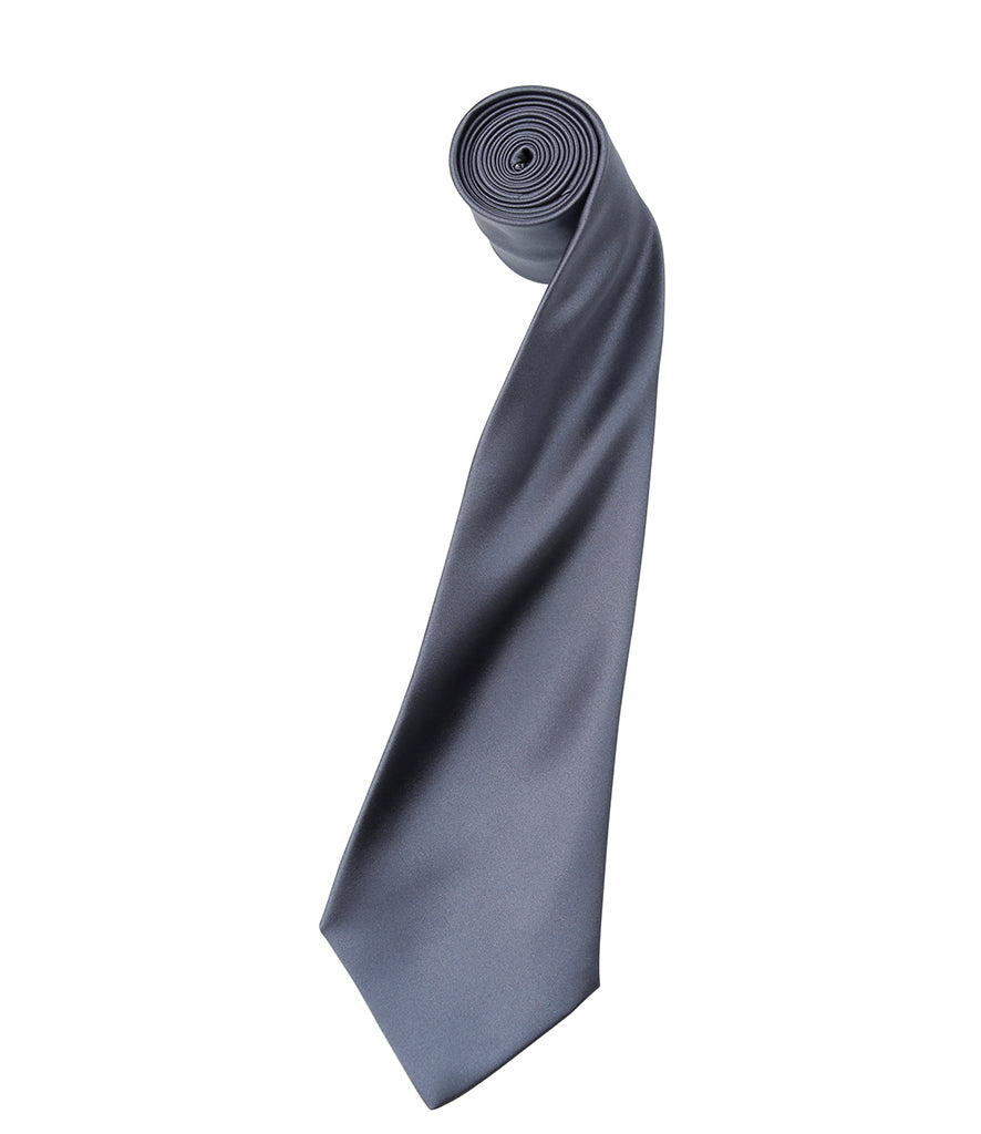 Satin Tie with embroidered silks logo