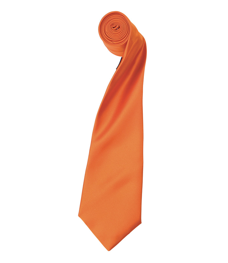 Satin Tie with embroidered silks logo