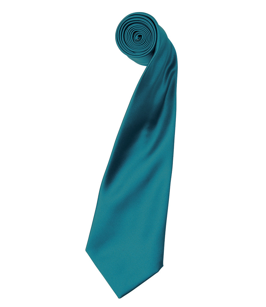 Satin Tie with embroidered silks logo