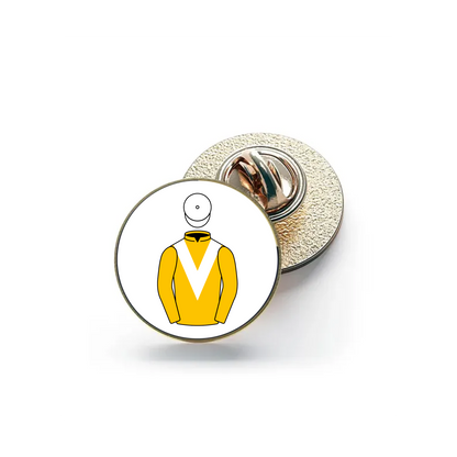 Old Gold Racing Pin Badge
