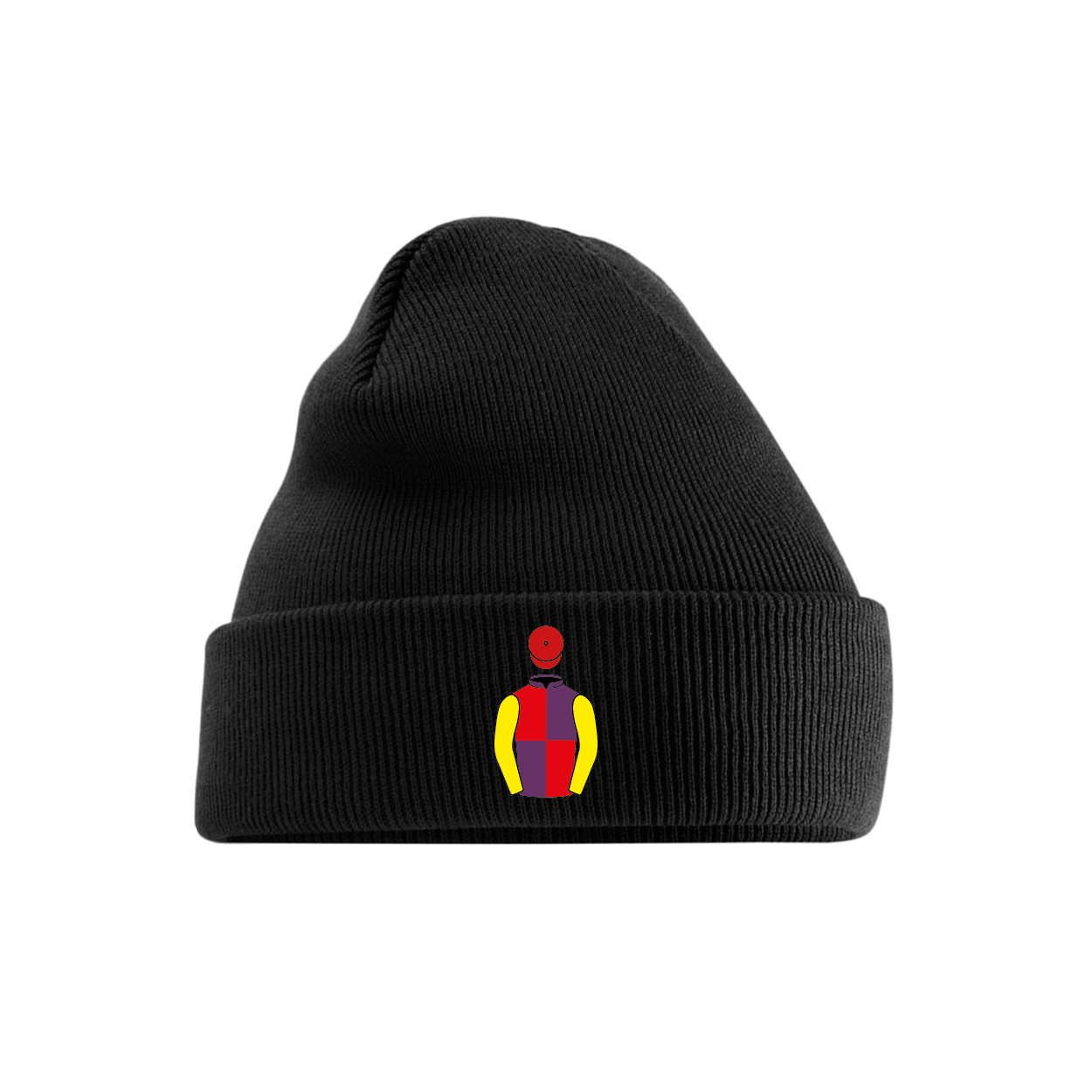 Brocade Racing Embroidered Cuffed Beanie - Hacked Up