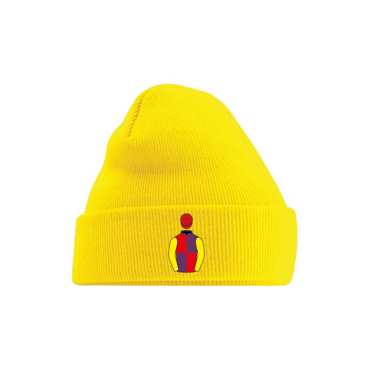 Brocade Racing Embroidered Cuffed Beanie - Hacked Up