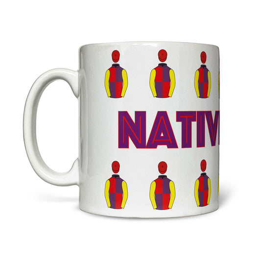 Brocade Racing Mug with Name - Hacked Up