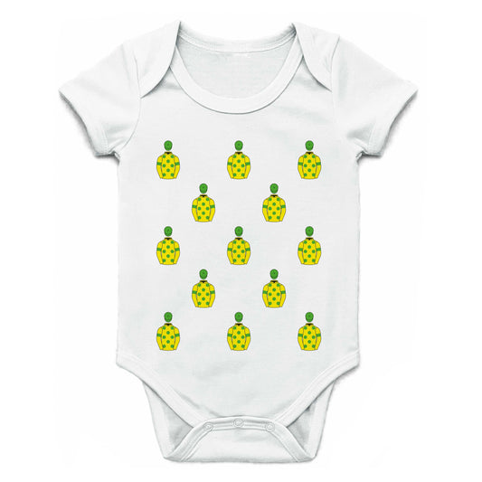 Colin Tizzard Racing club Multiple Silks Baby Grow - Baby Grow - Hacked Up