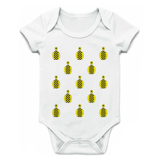 Mrs J Donnelly Multiple Silks Baby Grow - Baby Grow - Hacked Up