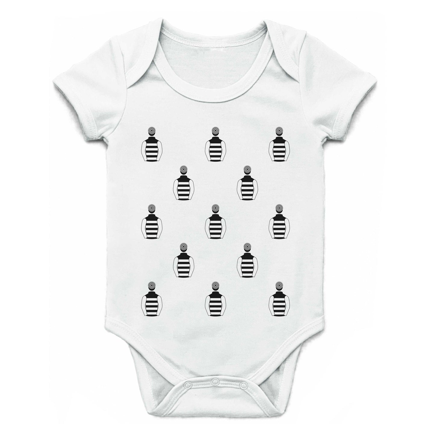 Stuart And Simon Mercer And John Gent Multiple Silks Baby Grow - Baby Grow - Hacked Up