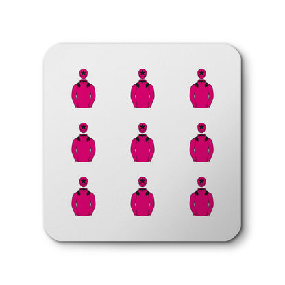 S Piper, T Hirschfield, D Fish and J Collins Horse Racing Ceramic Coaster with Cork Base - Hacked Up Horse Racing Gifts