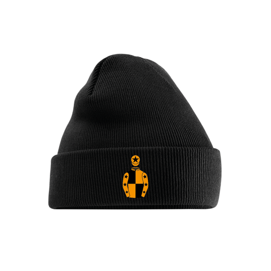 One For Luck Racing Syndicate Embroidered Cuffed Beanie - Hacked Up