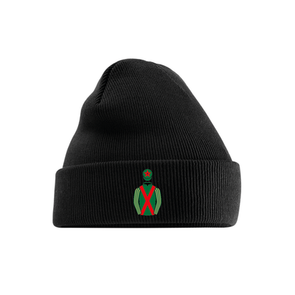 Prof Caroline Tisdall Embroidered Cuffed Beanie - Hacked Up
