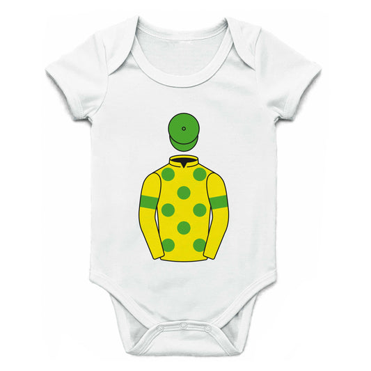 Colin Tizzard Racing club Single Silks Baby Grow - Baby Grow - Hacked Up