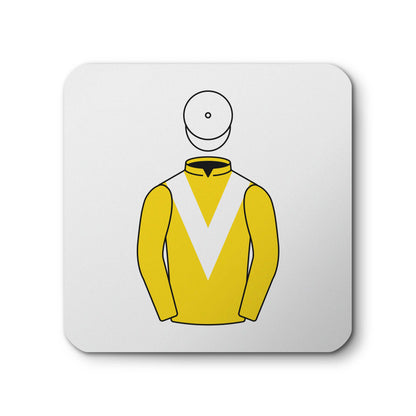 Old Gold Racing Ceramic Coaster - Ceramic Coaster - Hacked Up
