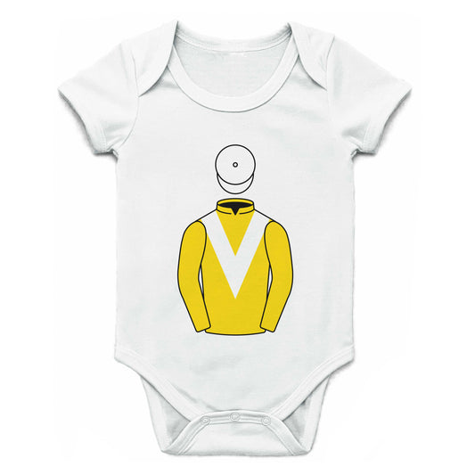 Old Gold Racing Single Silks Baby Grow - Baby Grow - Hacked Up