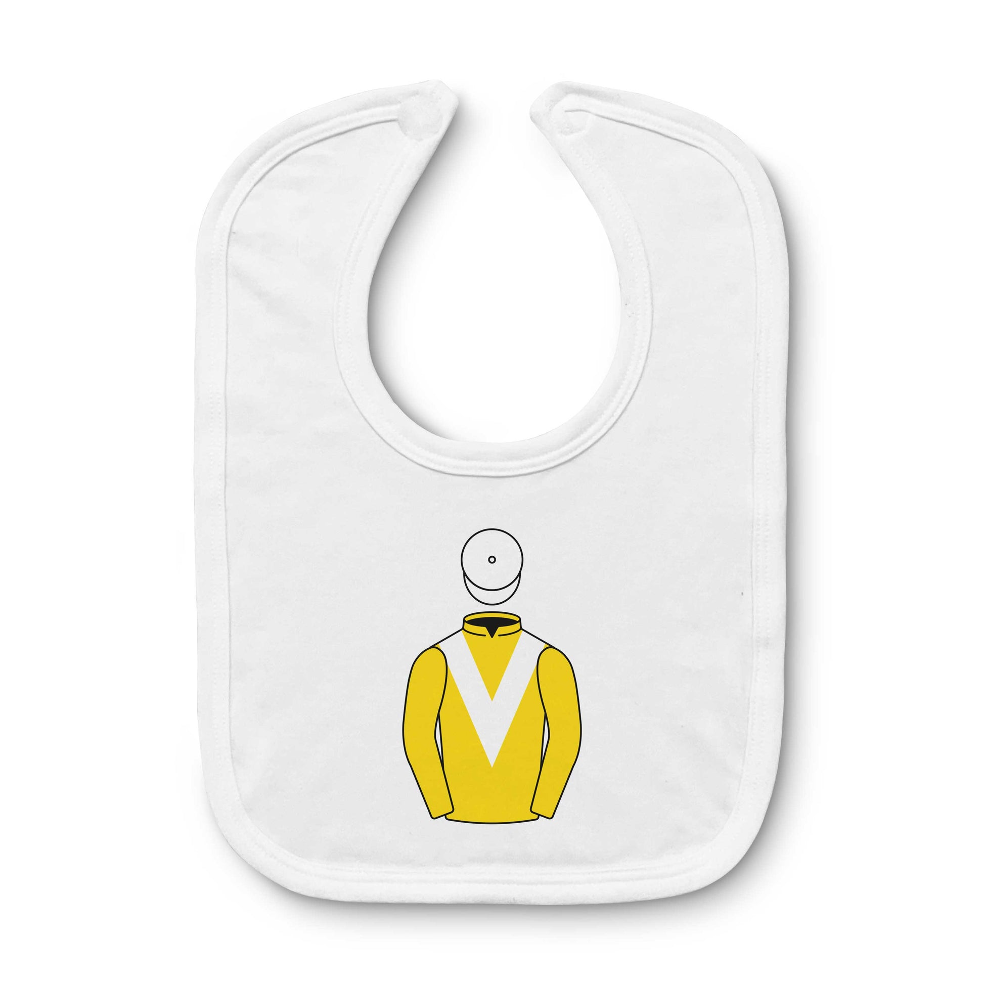 Old Gold Racing Baby Bib - Baby Bib - Hacked Up