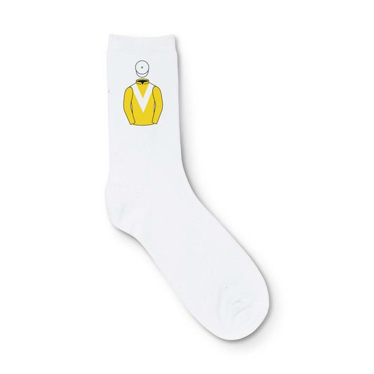 Old Gold Racing Printed Sock - Printed Sock - Hacked Up