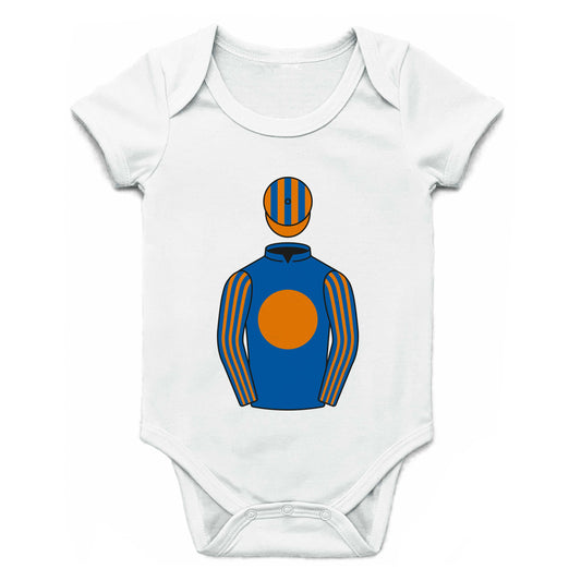 Michael Tabor, Derrick Smith and Mrs John Magnier Single Silks Baby Grow - Baby Grow - Hacked Up