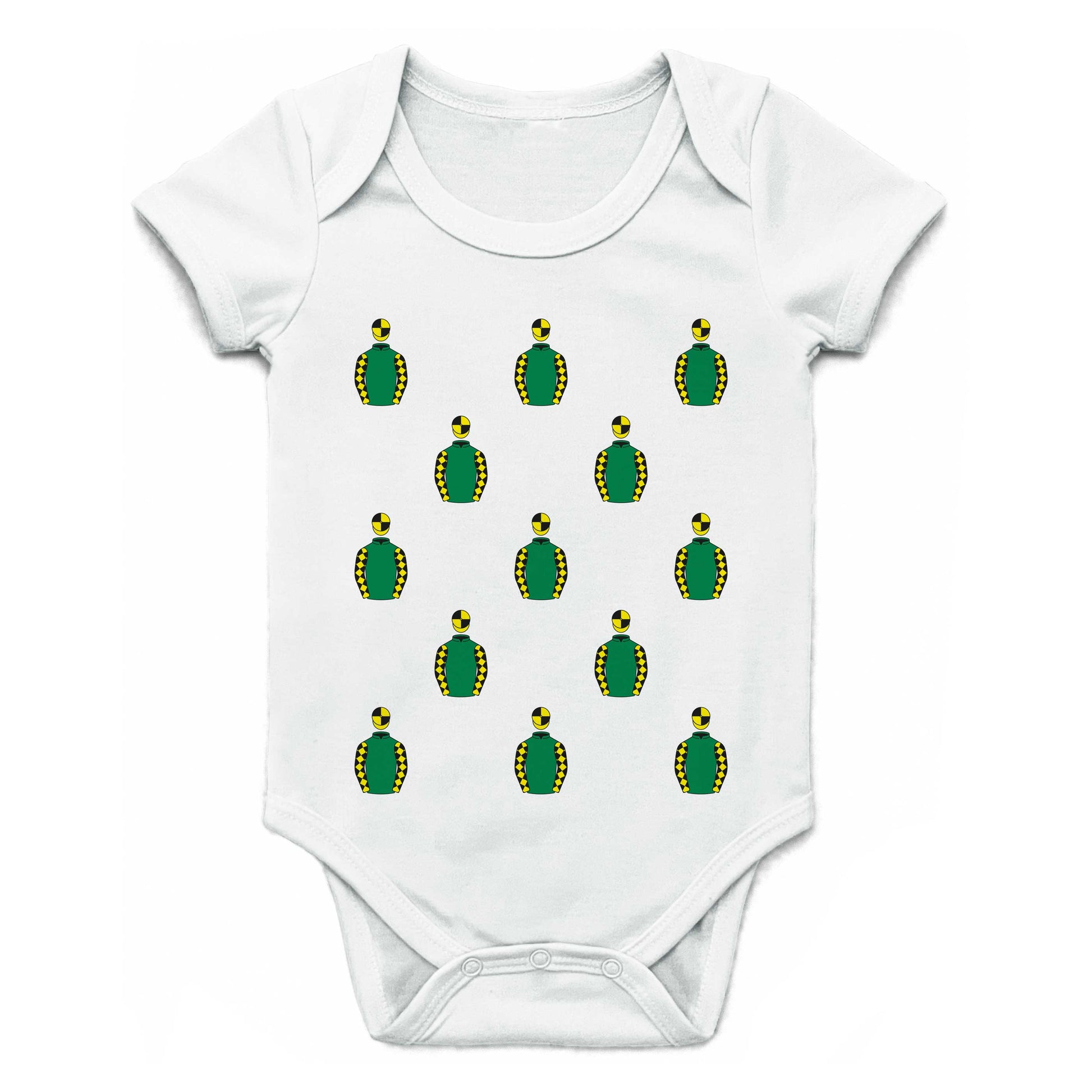 Racing For Fun Multiple Silks Baby Grow - Baby Grow - Hacked Up